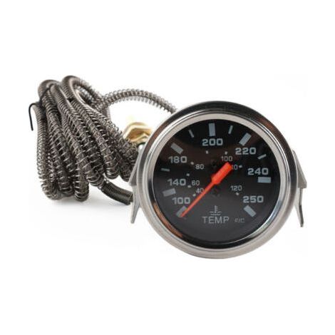 Wassertemperaturanzeige, 12 V, mechanisch, mit Sensor für das Armaturenbrett, 2 Zoll/52 mm/40-120 °C/100-250 °F (1,8 m) (1/4)