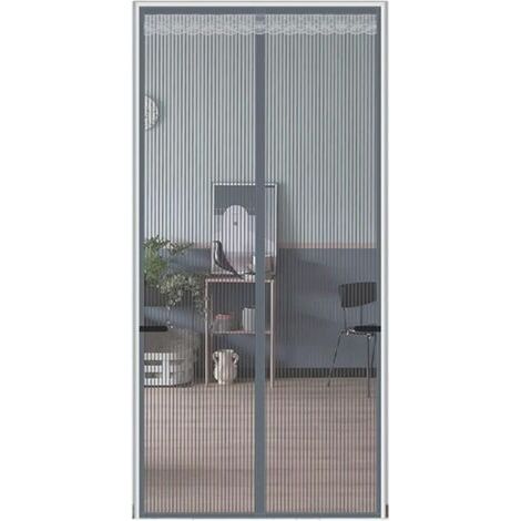 Porte moustiquaire magnétique, 160 x 210 cm, fermeture entièrement automatique, idéale pour la protection contre les insectes sur une terrasse. (1/5)