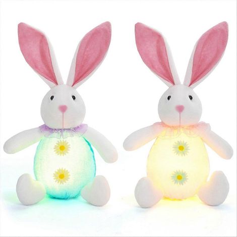 Lot de 2 décorations de Pâques : lapins et gnomes, avec LED. (1/5)