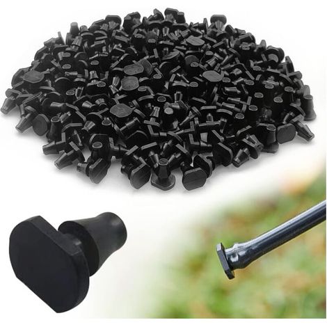 Lot de 200 bouchons d'irrigation goutte à goutte avec fermeture 4/7 pour irrigation de jardin et pelouse (1/4)
