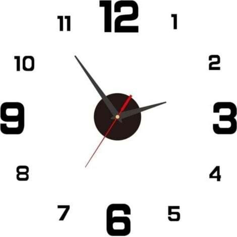 Horloge Murale DIY 40 cm, Horloge Murale Digitale Moderne avec Mouvement Silencieux, Design 3D en Acrylique, Décoration Murale pour Salon Chambre