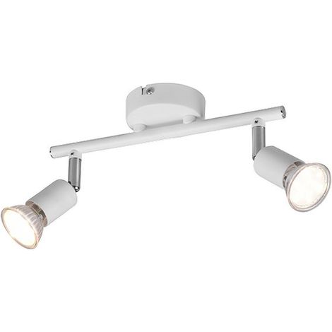 Trio lighting paris spotlight bulbs excluded bar 2 lights gu10 connection matt white r80912031 (1/3)