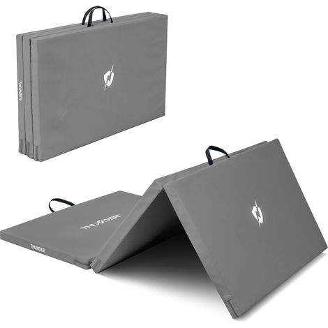 THUNDER MG-03-GREY Gymnastikmatte 197 x 100 x 5 cm Faltbar Grau Trainingsmatte (1/5)