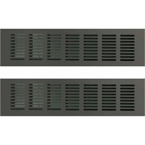 ZVD 2PCS Grille de Ventilation Rectangulaire, Grille D'aération Rectangulaire, Grille D'aération, Grille Ventilation Rectangulaire, Grille d Aeration Rectangulaire pour une Ventilation Idéale 80 × 300 (1/4)