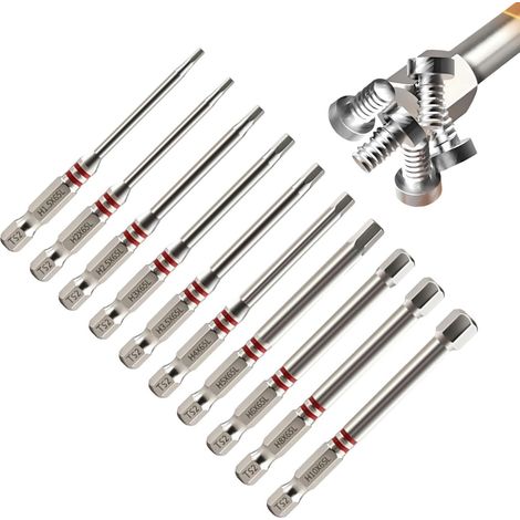 10-teiliges magnetisches Schnellwechsel-Inbusbohrer-Set  Sechskantbohrer für Werkstatt, Garage, Industriebau, Tischlerei, Metallbearbeitung und Reparatur (1/5)