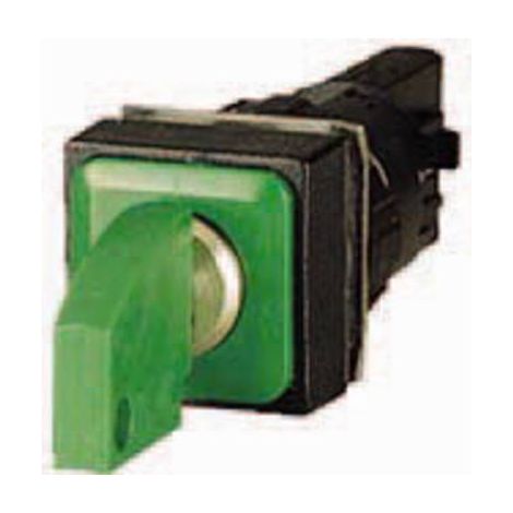 Bouton à clé 2 positions vert à accrochage EATON Q18S1R-GN (1/2)