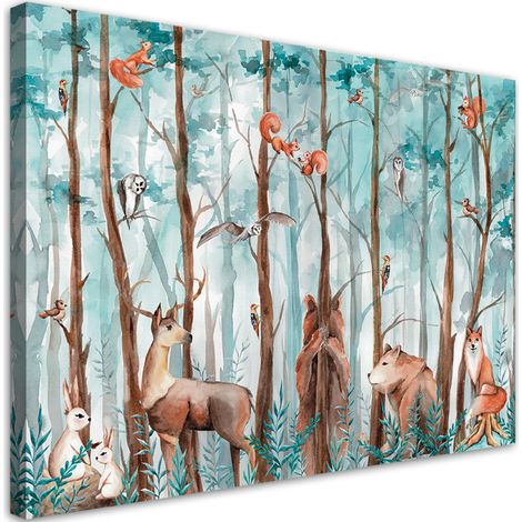 Tableau sur toile Animaux de forêt 100x70 (1/5)