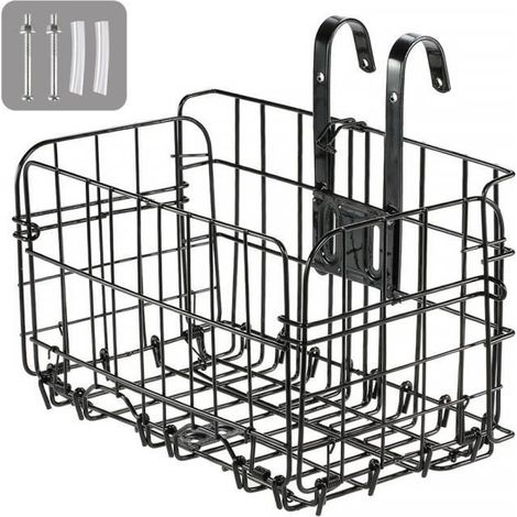 Panier vélo pliable RESUXI - Noir - Grande capacité et installation rapide (1/4)
