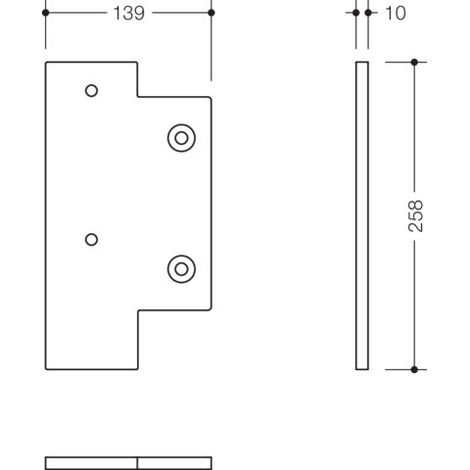 HEWI S50.02.00013 Plaque de montage S50 pour (1/2)