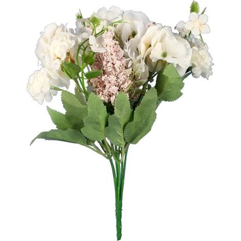 Ramo mixto de 6 ramas con hortensias grises. (1/3)