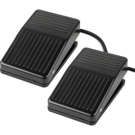 2pcs 250VAC 5A Commutateur de Pied, Momentané Commutateur de Pédale SPDT NO NC,Contrôleur Pied de Puissance Antiderapant avec 12cm Câble (1/5)