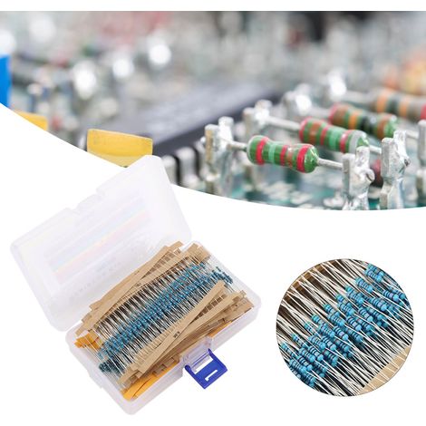 Kit d'assortiment de 1280 résistances à film métallique 1 Ω - 10 MΩ, 64 modèles différents - Composants électroniques (1/5)
