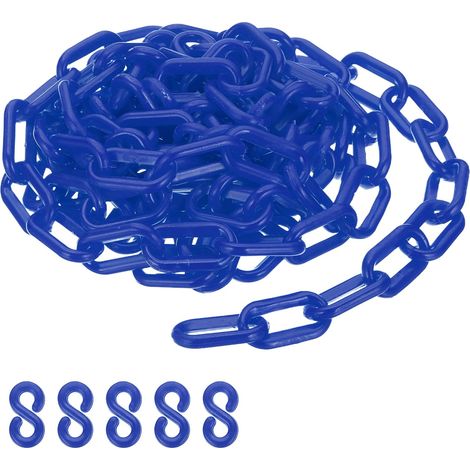 3Mètre Chaîne en Plastique pour Contrôle des Sécurité 6mm Bleu (1/5)