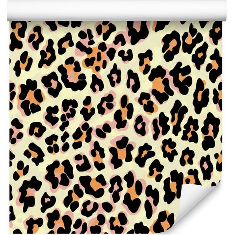 Carta da parati effetto pelle animalier marrone, beige e crema per soggiorno e camera da letto 50x1000 cm (1/5)