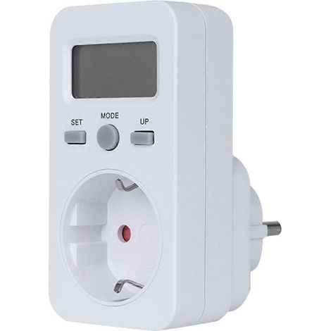 Testeur de puissance prise secteur - Wattmètre avec protection surcharge - Écran rétroéclairé (1/5)