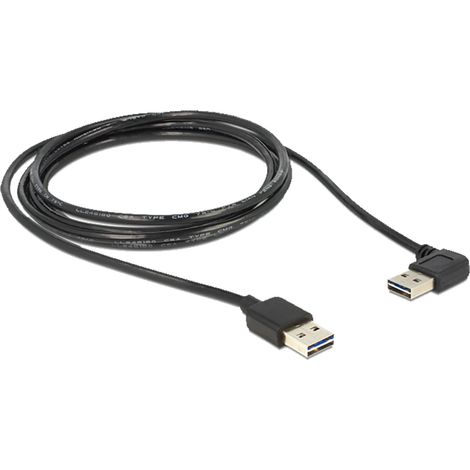 Delock Câble USB USB 2.0 USB-A mâle, USB-A mâle 1.00 m noir 83464