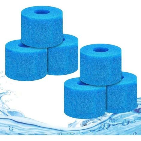 6 Pièces Éponge Filtrante Type S1, Filtre Éponge Cartouche, Mousse pour Filtre Piscine, Convient aux Piscines, Aquariums (1/5)