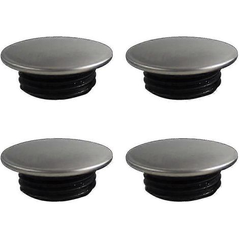JANMIR-Lot de 4 cache-trou de robinet de cuisine en acier inoxydable, cache-trou de robinet de cuisine, cache-distributeur de savon décoratif (Trou d'installation : 25-30 mm) (1/2)