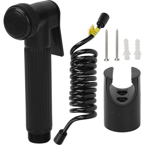 Tragbares Bidet-Duschset für Toiletten – Wasserdruckregulierung – 2 m langer Edelstahl-Spiralschlauch (1/5)