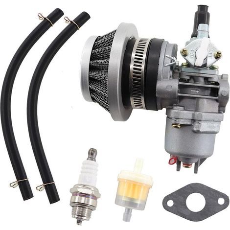 Carburatore con filtro dell'aria e candela per mini moto, ATV, quad, go-kart, moto da cross e pocket bike a 2 tempi da 43cc, 47cc, 49cc. (1/5)