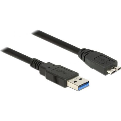 DeLOCK 85071 cavo USB 0,5 m USB 3.2 Gen 1 (3.1 Gen 1) USB A Micro-USB B Nero