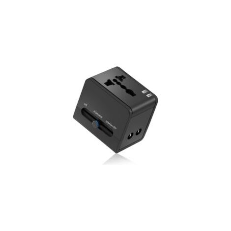 Universal-Reiseadapter, 4-in-1-Reiseadapter für Frankreich, USA, Großbritannien, Kanada, Australien und Japan mit 2 USB-Anschlüssen, geeignet für über 150 Pa-Crezuo