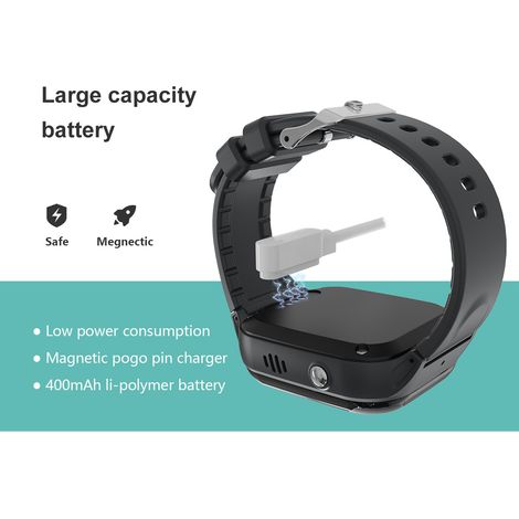 Montre connectée 4G avec micro-discussion vocale bidirectionnelle, caméra HD étanche IP67 et double haut-parleur