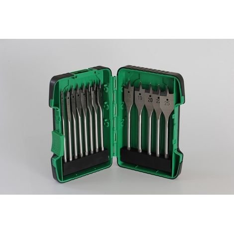 Hikoki – Set de 13 ciseaux à bois plats 150mm – Acier au carbone – Diamètres 6 à 25mm – Pour perçage précis dans tous types de bois (1/2)