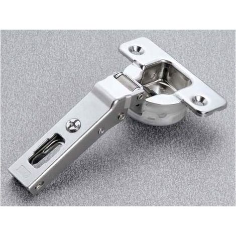 Charnière 30° angle positif à recouvrement silentia salice - Amortisseur : Avec - Décor : Nickelé - Diametre boîtier : 35 mm - Entraxe : 48 mm - Epaisseur porte maxi : 26 mm - SALICE (1/4)