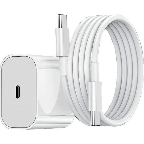3er-Pack Schnellladegeräte für iPhone, 20-W-USB-C-Netzteil + Ladekabel, weiß (1/5)