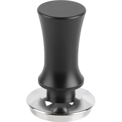 53 mm Edelstahl-Kaffeepresse, Tamper mit konstantem Druck zum Mahlen und Kaffeezubehör, schwarze Farbe. (1/5)