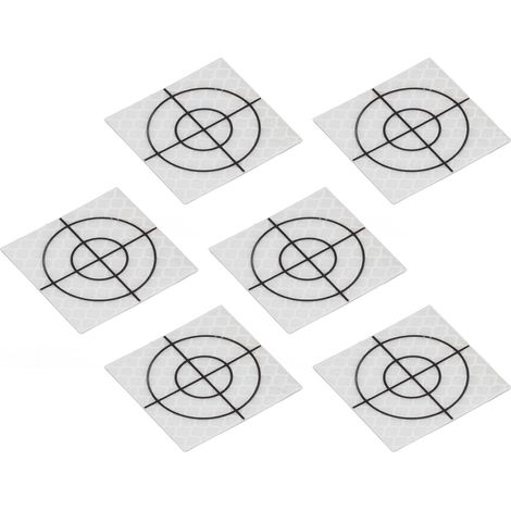 50 autocollants réfléchissants pour cible, bande adhésive réfléchissante pour station totale de mesure, 4 x 5 cm / 1,57 x 1,97 po (1/5)