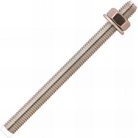 Scell-It – Lot de 10 tiges filetées M10 x 160 mm – Inox A4 avec écrous – Filetage métrique pas standard pour scellement chimique (1/3)