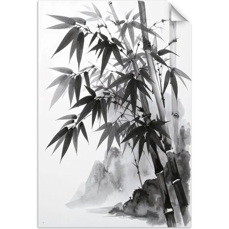 Poster autocollant Montagnes de bambou Paysage japonais 40x60 (1/3)