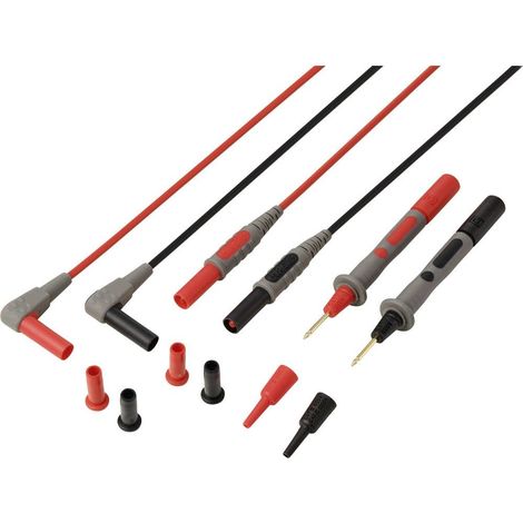 VOLTCRAFT MSL-820 Cavo di misura Spina 4 mm Sonda 1.2 m Rosso, Nero 1 Paio/a (1/5)