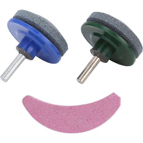 Ensemble de 3 affûteurs universels pour lames de tondeuse et débroussailleuse, outil d'affûtage et accessoire de jardinage