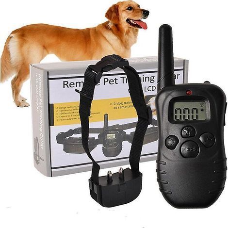 Collier électronique pour chien avec télécommande anti-aboiement et écran LCD 998d (1/4)