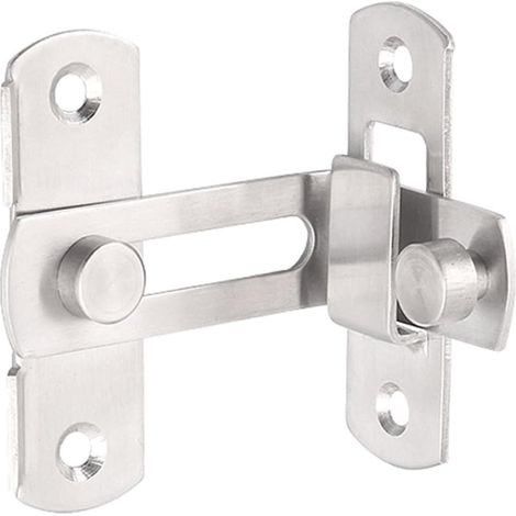 Lot de 2 verrous pour portail de jardin, verrou de porte intérieure incassable, verrou de porte en acier inoxydable pour chambre, salle de bain, verrou à pêne coulissant (couleur principale 127 mm) (1/5)