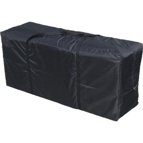 Housse de rangement pour coussin de siège - Housse pour mobilier de jardin - Sac de rangement - Housse de coussin de siège - Tissu Oxford - 116 x 35 x 50 cm - Noir (1/5)