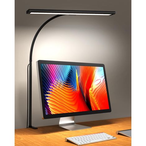 2024 Version Lampe de Bureau 160 LED avec Pince, 3 Modes, Plus Lumineuse, Flexible à 360° avec Adaptateur USB pour Travail, l'Étude ou Lecture (1/5)