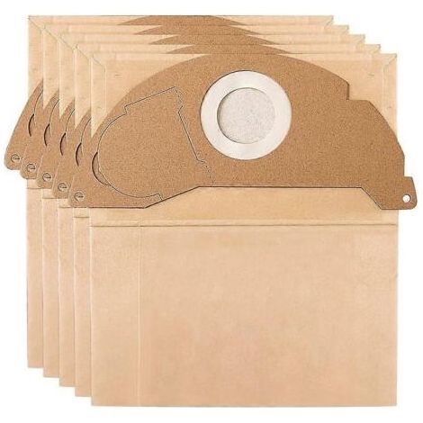 Sacs filtrants en papier pour aspirateurs eau et poussière Karcher WD 2 MV 2 WD 2.200 WD 2.550 WD2.250, 6.904-322.0, 69043220 (1/5)