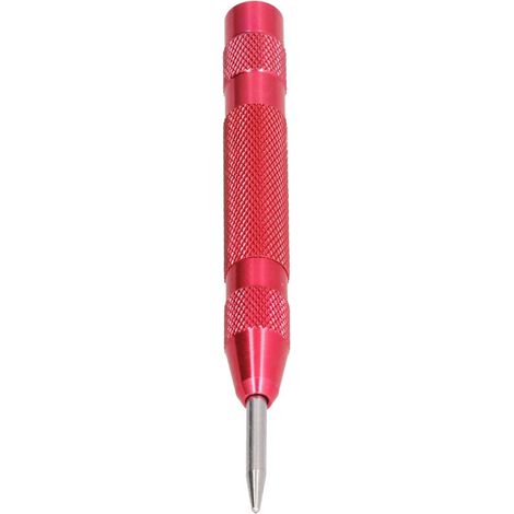 Poinçon de centrage automatique en acier trempé, pointe amovible et force réglable pour perçage précis (1/5)