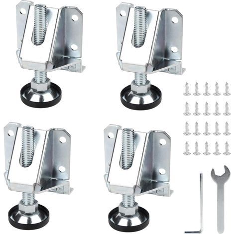 4-teiliges Set hochbelastbarer, verstellbarer Möbelfüße, Nivellierfüße für Möbel, hochbelastbare Möbelfüße mit Schrauben, für Möbel/Tische/Schränke/Werkbänke, verstellbare Möbelfüße (1/5)