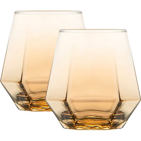 Verre À Whisky - 400 ml - En Verre Cristallin Transparent - Pour Scotch Vodka Bourbon Cocktail - Lot De 2 (1/5)