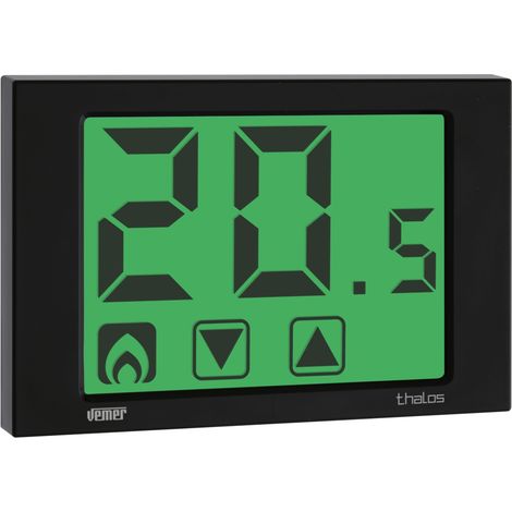 Thermostat à écran Tactile avec Affichage LCD pour Chaudière Alimentation 230V Noir Vemer VE435400 Thalos