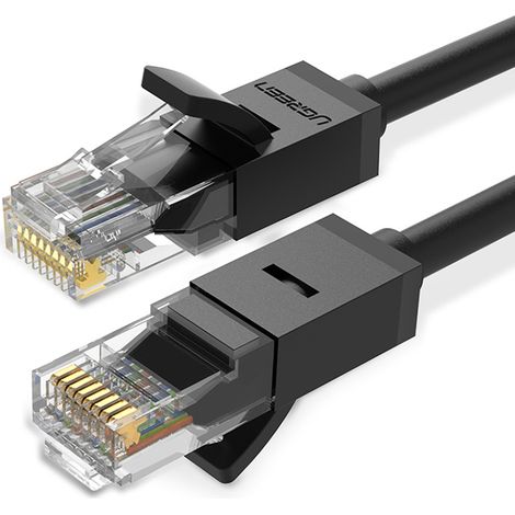 Cable de red LAN Ethernet U/UTP Cat. 6 1000 Mb/s, 8 m, color negro (1/5)