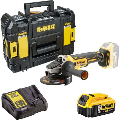 Dewalt DCG405P1 18v XR Brushless Cordless 125mm Angle Grinder -1 x 5.0ah Battery (1/4)