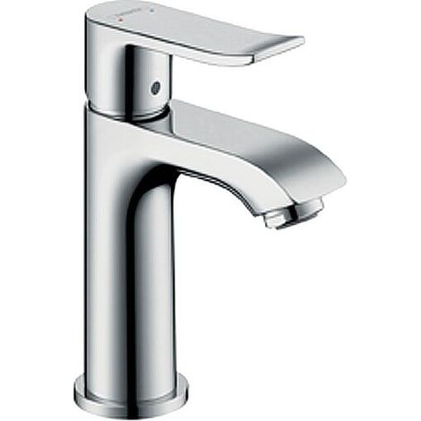 Waschtischmischer Hansgrohe Metris 100, Ausladung 89 mm, mit Zugstange, chrom - 31088000 (1/3)