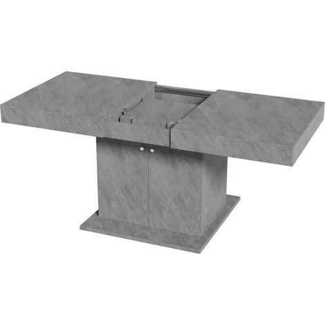 GagaTable à manger extensible béton 140 180 x 80 x 76 cm (1/5)