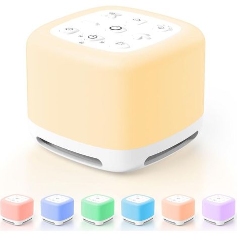 [Nuovo 3 in 1] Macchina per rumore bianco con 40 suoni, luce notturna con 7 luci, altoparlante wireless, ideale per far addormentare neonati, adulti e bambini, con timer e funzione di memoria, perfett (1/4)